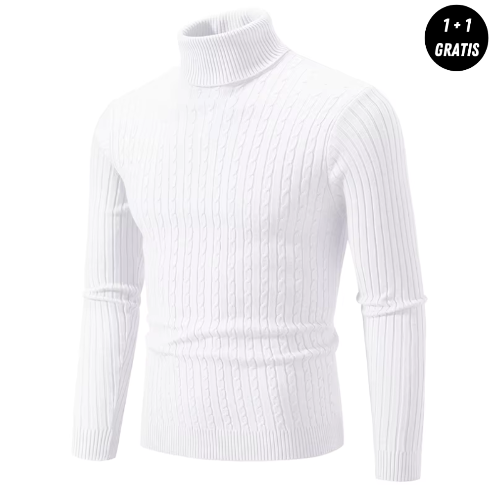 Dirkx | Warm knitted jumper with polo neck