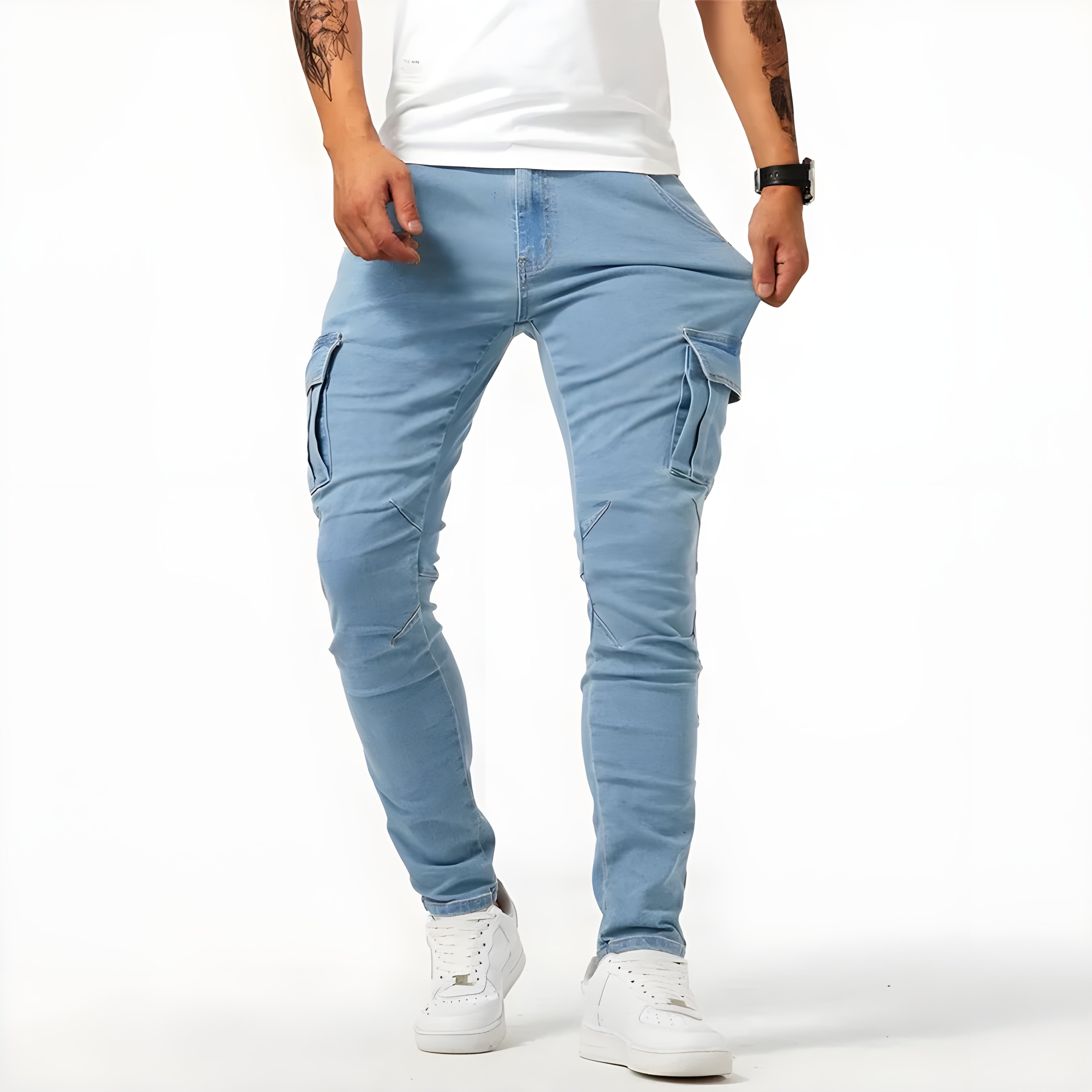 Sxrrender – Stretch Denim Cargo Pants